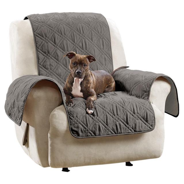 Non-Slip/Waterproof Chair/Recliner Furniture Protector Gray - Sure Fit