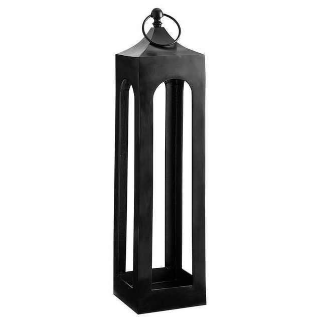Caleb Handcrafted Metal Lantern, Black, Large - 36"