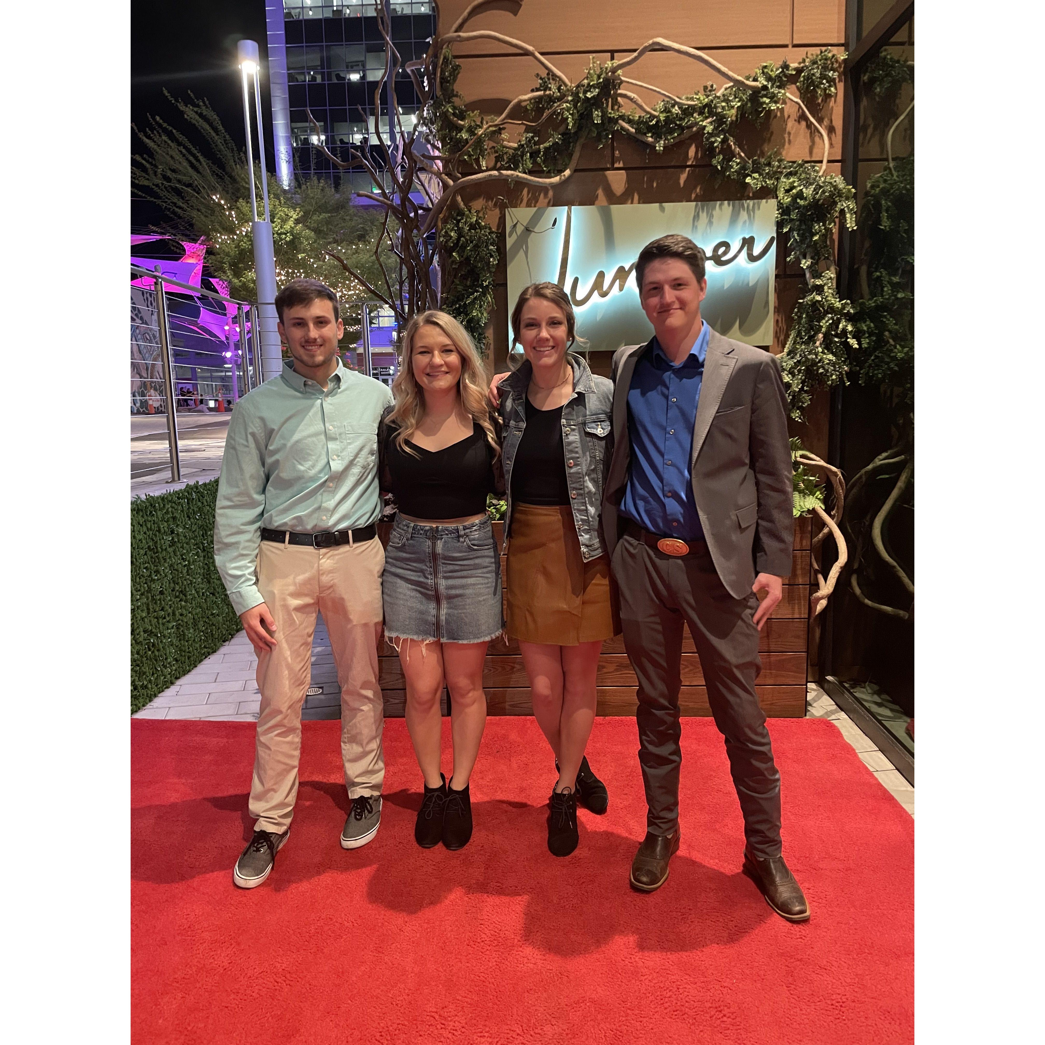 My birthday dinner at Juniper with Casey, Megan and Nimmons, October 2021