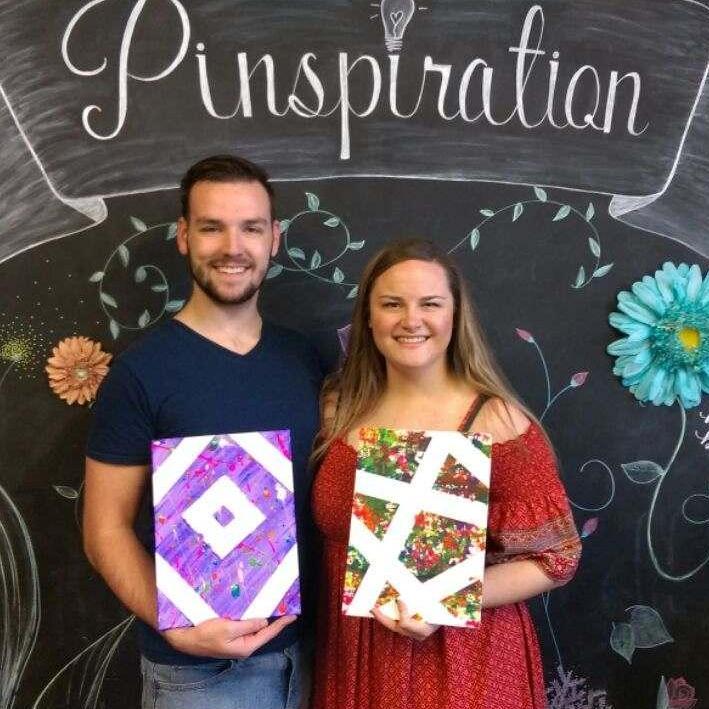 Our splatter paint session results.
