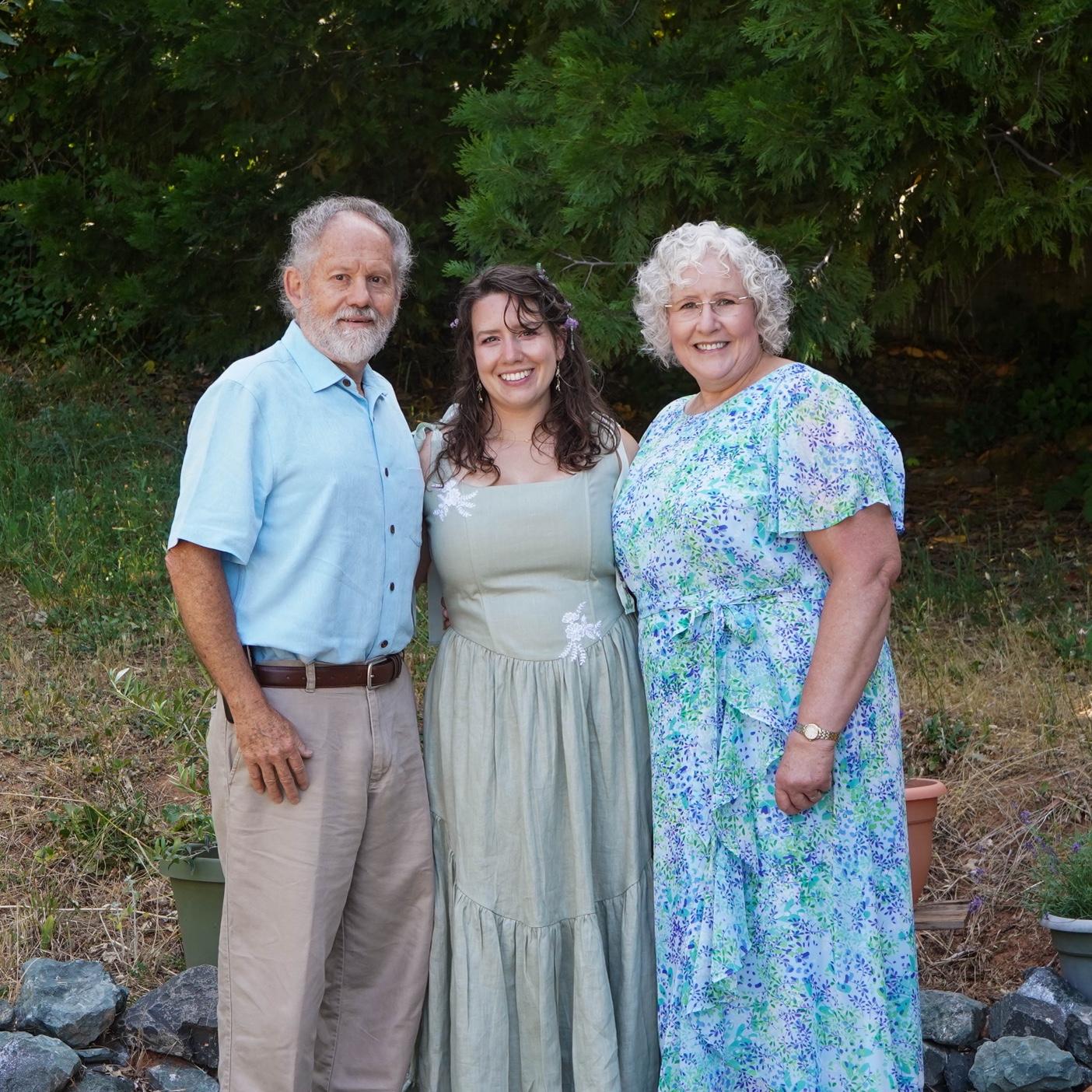 Julia with her parents