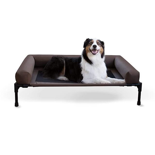 K&H PET PRODUCTS Original Bolster Pet Cot Elevated Pet Bed Chocolate