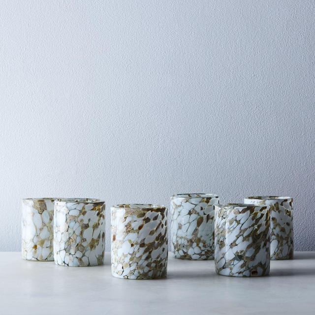 Glass Confetti Tumblers (Set of 6)