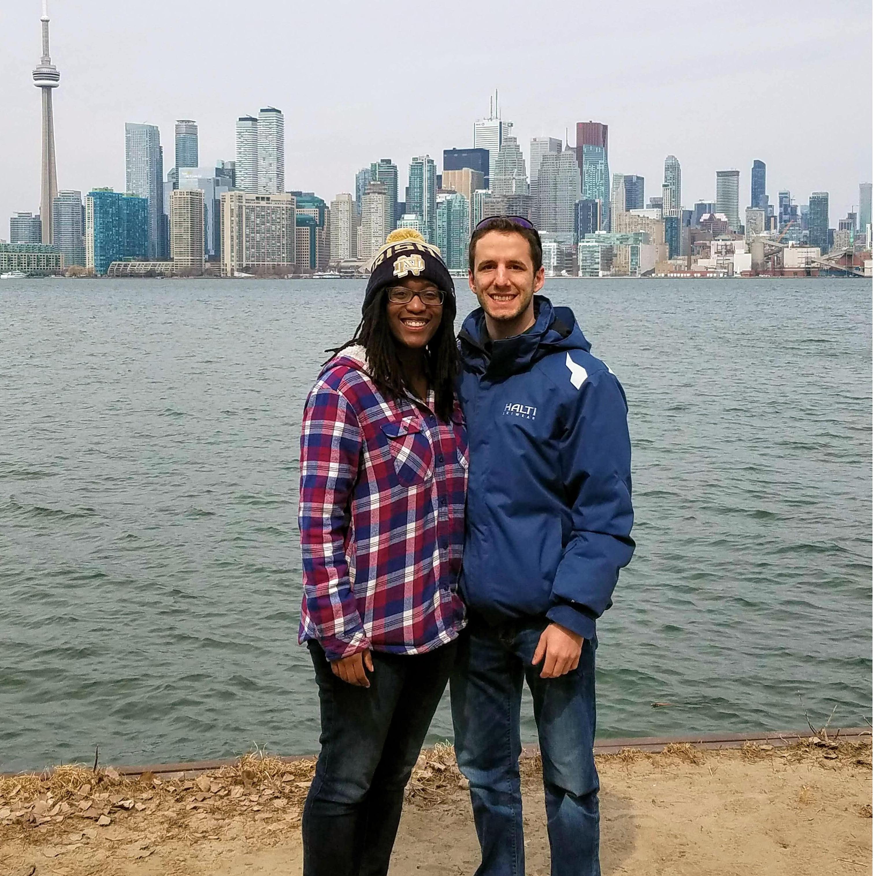 Toronto, Canada.  The first foreign country we visited together.