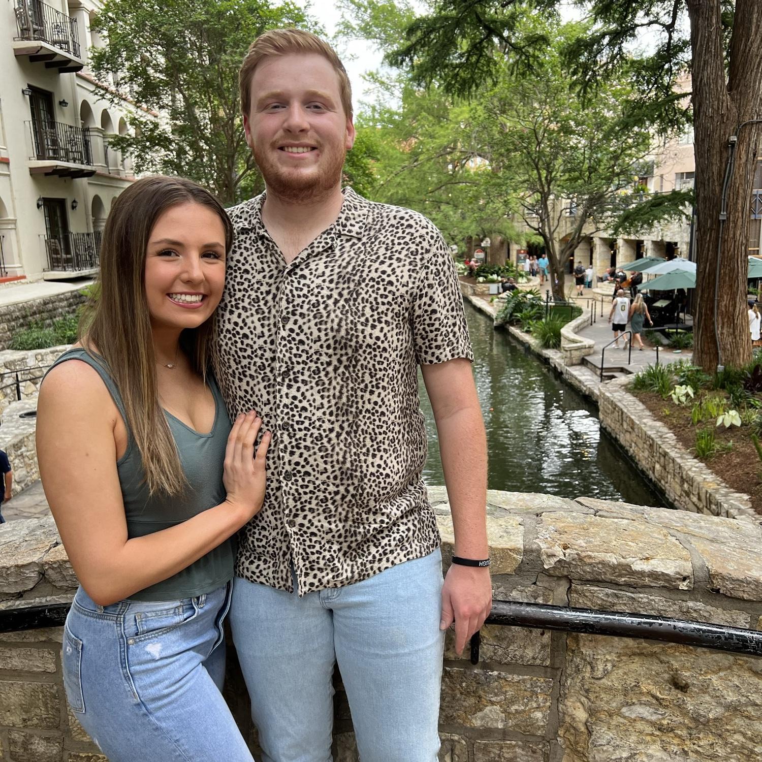 One of our many trips to the riverwalk with our best friends!