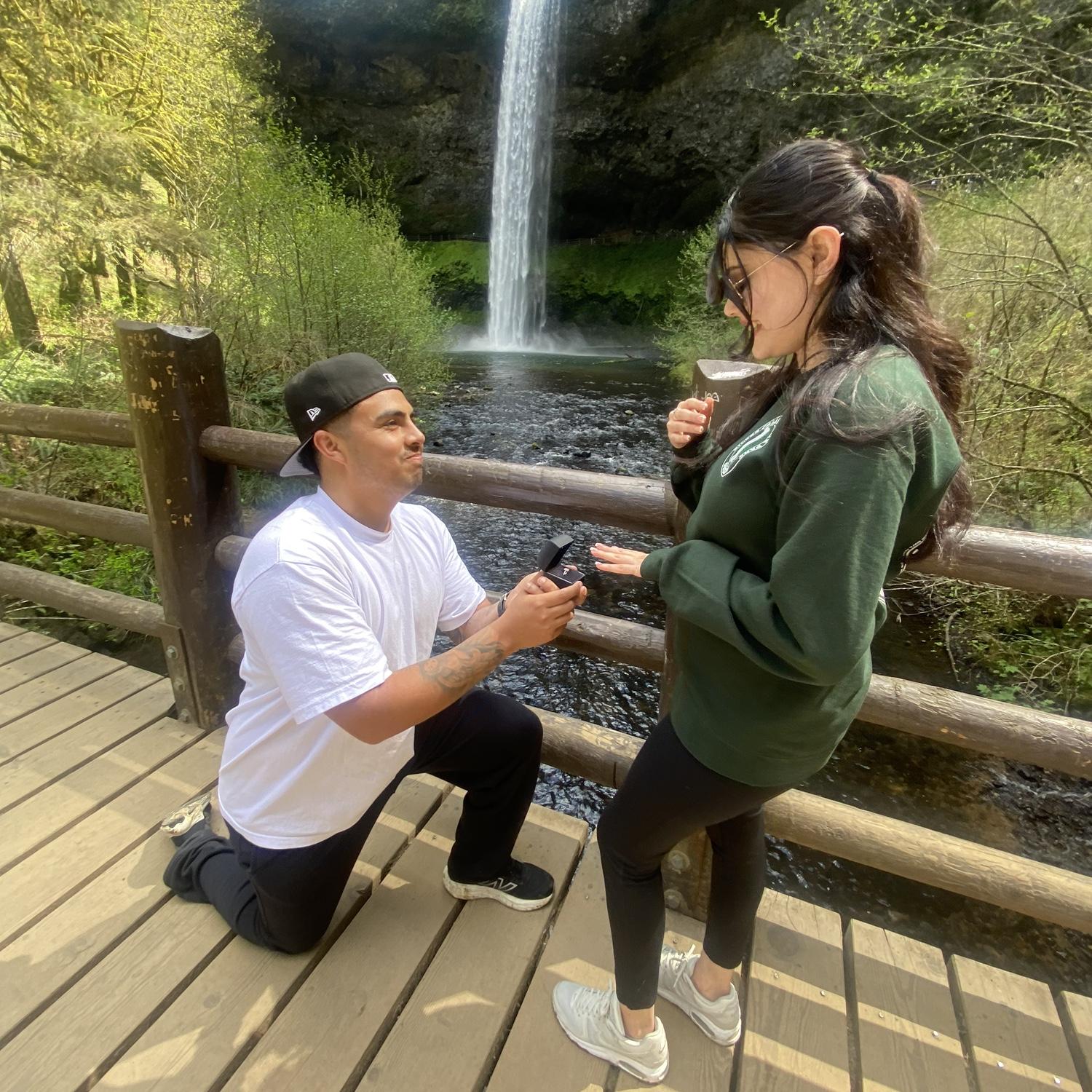 Proposal in Silver Falls, Oregon