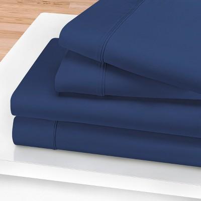 1200-Thread Count Cotton Deep Pocket Sheet Set - Color Zephyr or Blue