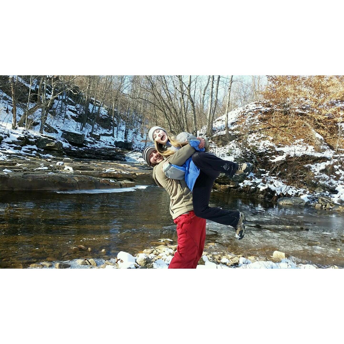 AJ's first winter at Bellasylva.