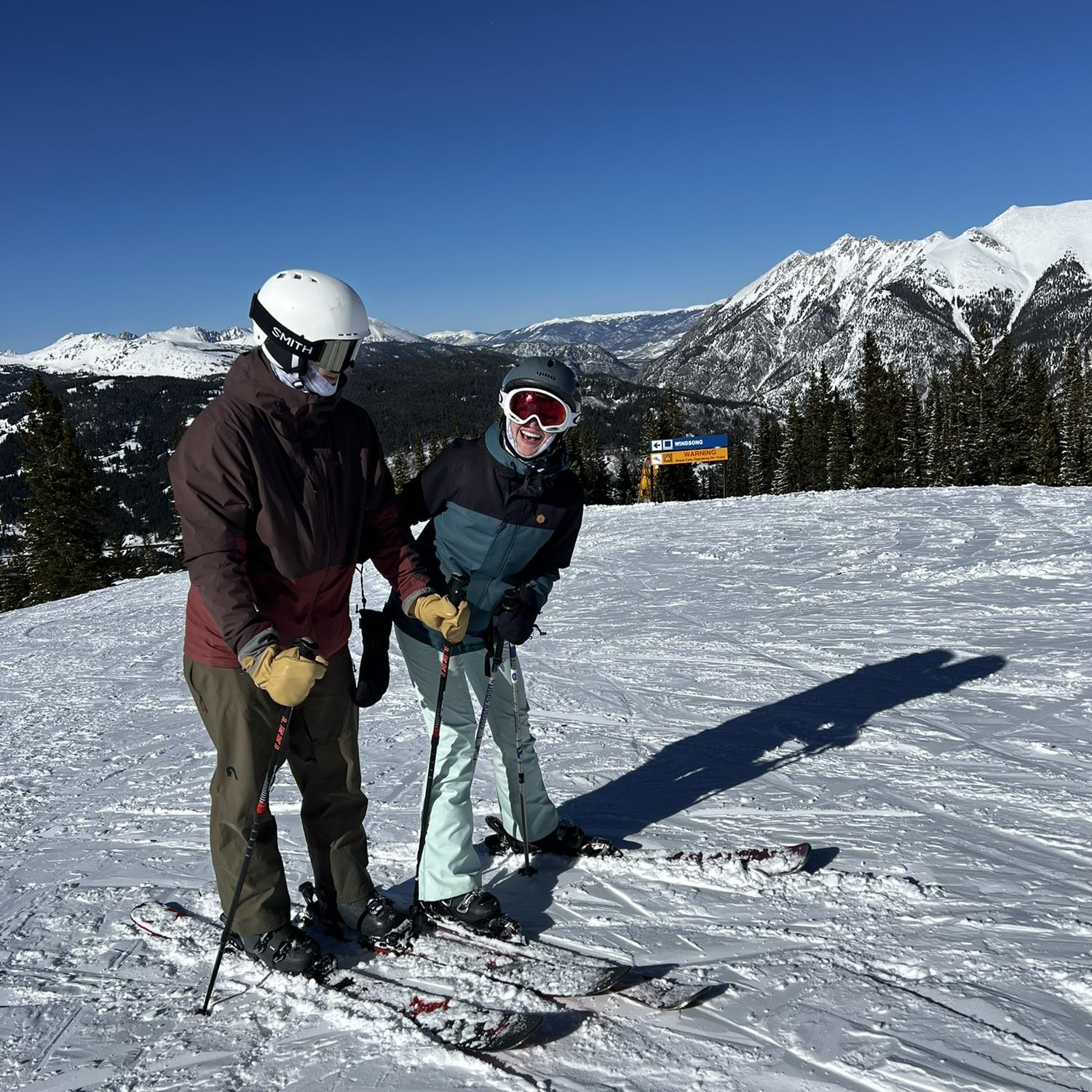 First time skiing together out west