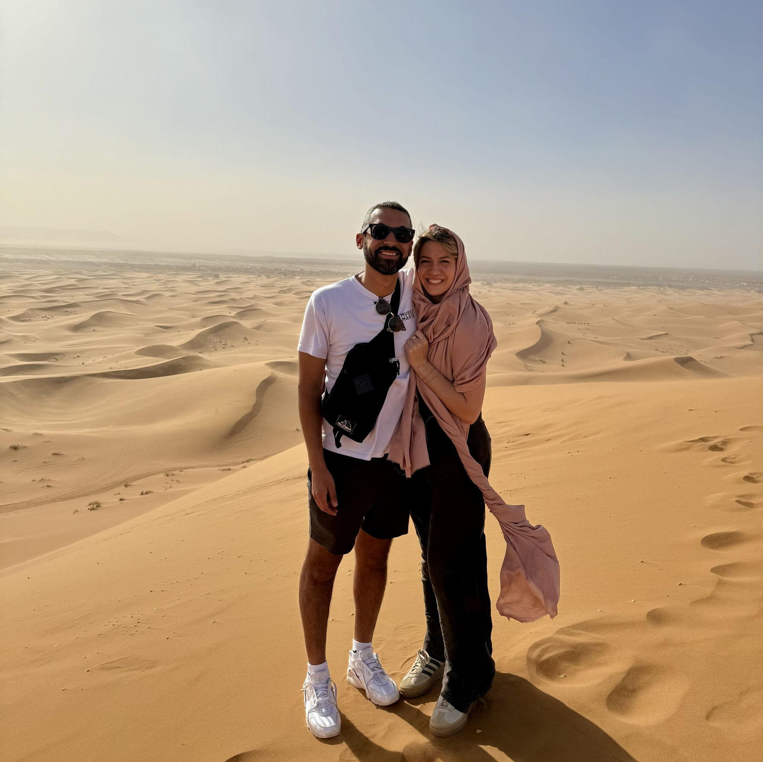 Camping in the Sahara Dessert.