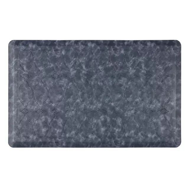 Home Dynamix Gentle Step 20-Inch x 30-Inch Embossed Trellis Mat in Blue
