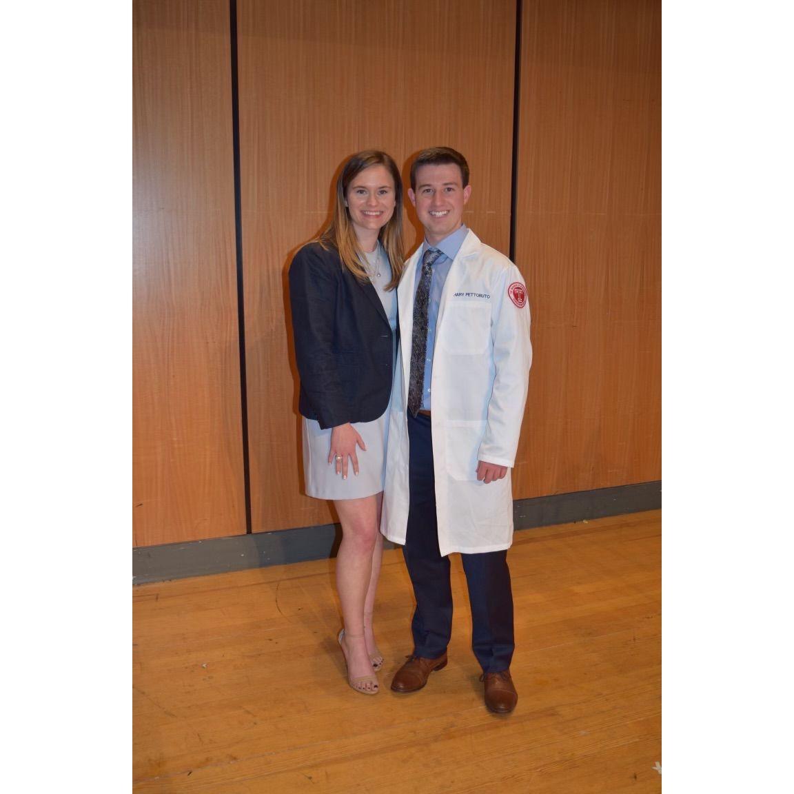Zack's white coat ceremony.