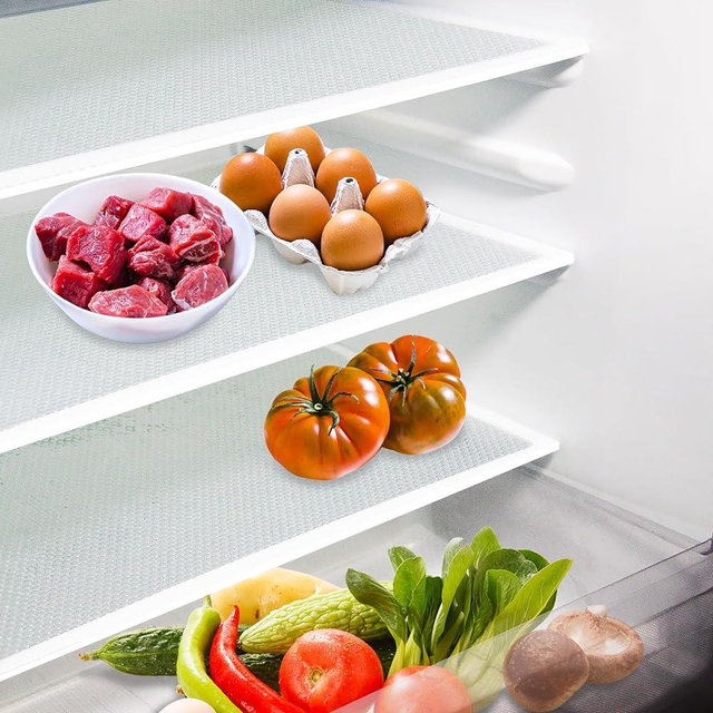 Daixers 20Pcs Refrigerator Liners, Washable Fridge Liner Shelf Mats Refrigerator Pads for Cupboard Cabinet Drawer Home Kitchen Accessories Organization (Clear)
