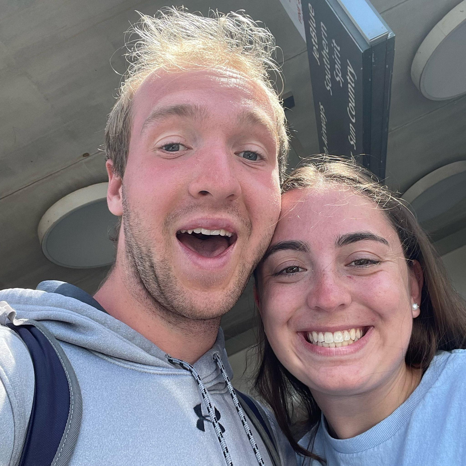 One of our many airport goodbyes