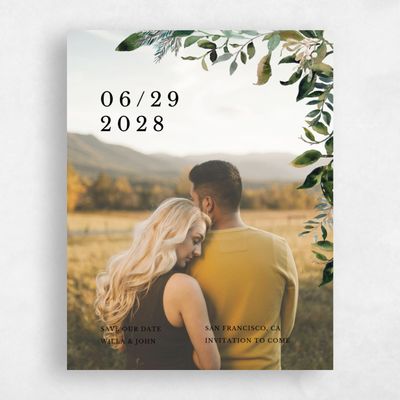 Black Wedding Save the Date - Buxton Photo