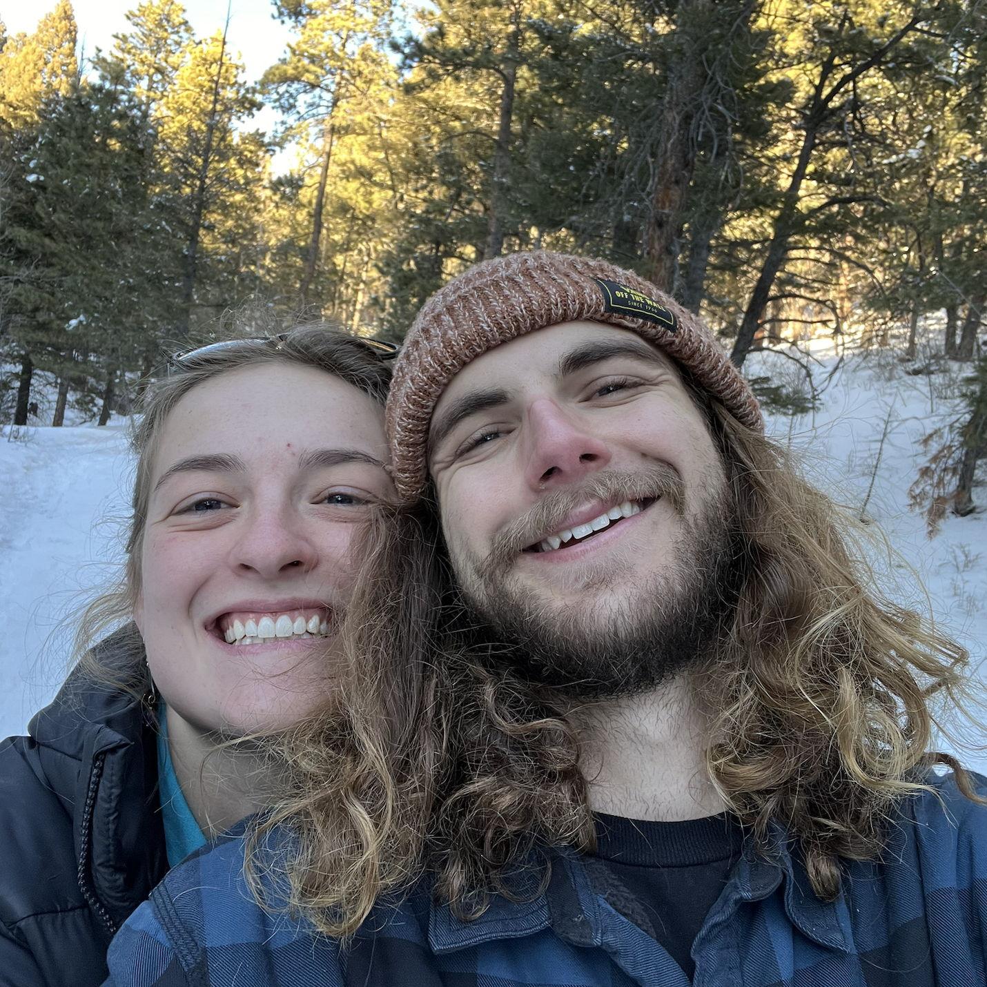 Our first selfie together in February 2022.