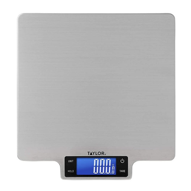Taylor Precision Products Stainless Steel 22lb Ultra-Precise Digital Household Kitchen Scale, 22 Pounds