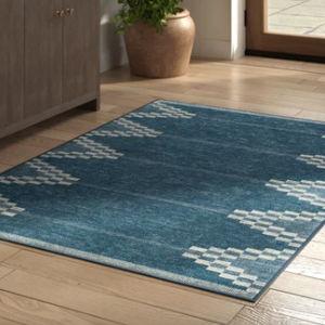 Sloane Blue Flatwoven Rug | 2.5x7
