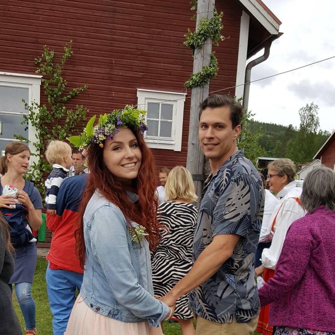 Shannon's first Midsommar in Gopshus, Mike's home village!