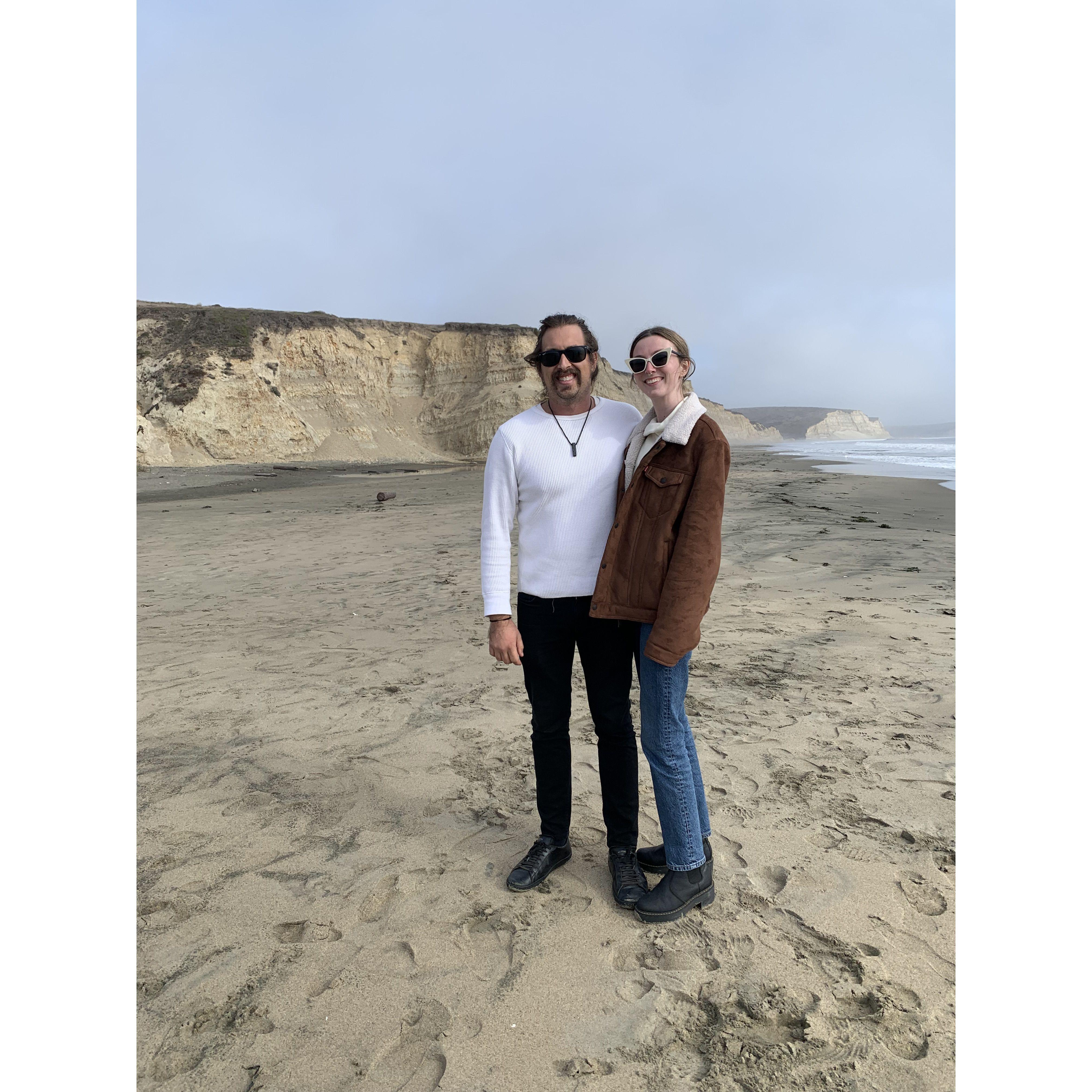 visiting Jackie's family in beautiful Stinson Beach, CA