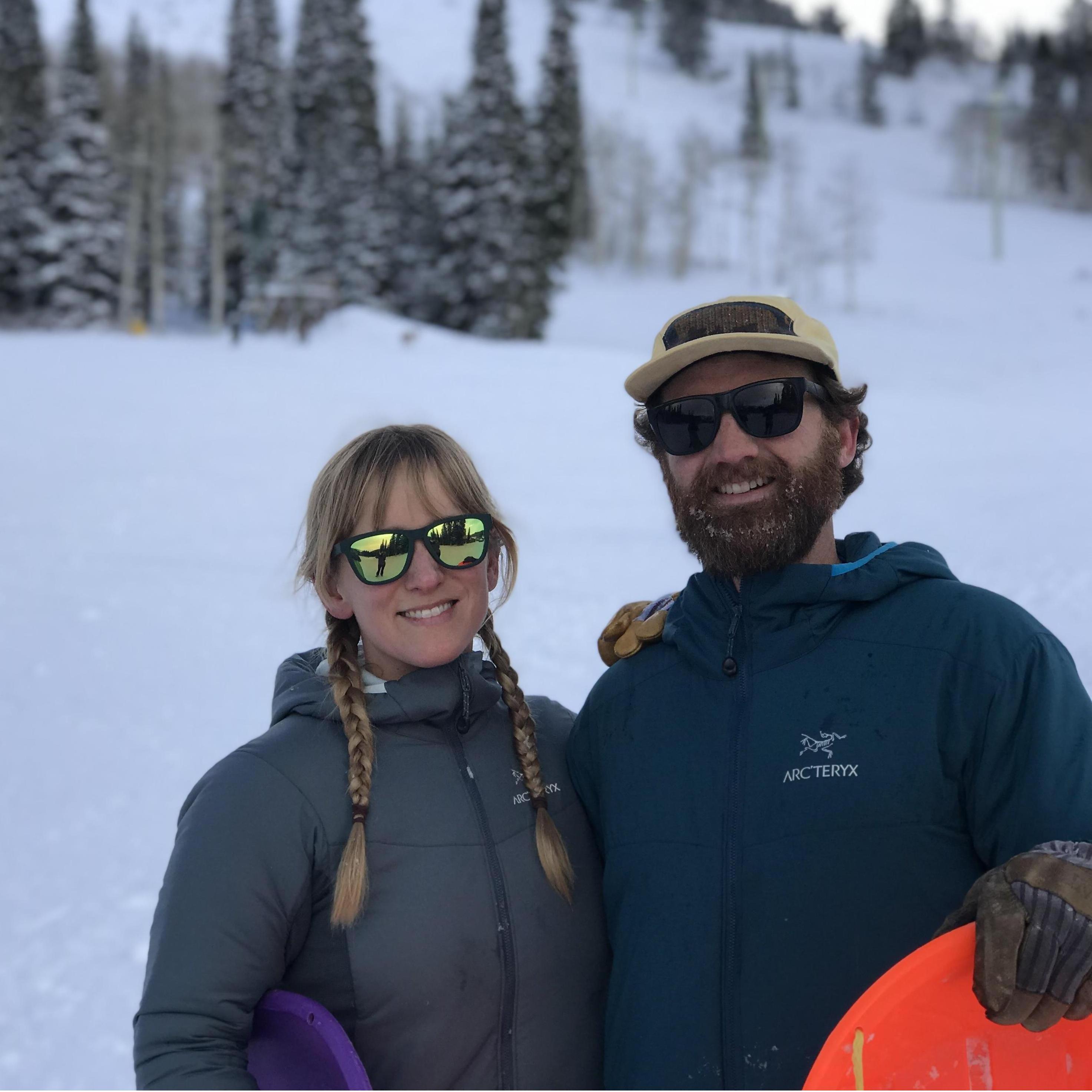 Sledding hard at Grand Targhee in 2018.
