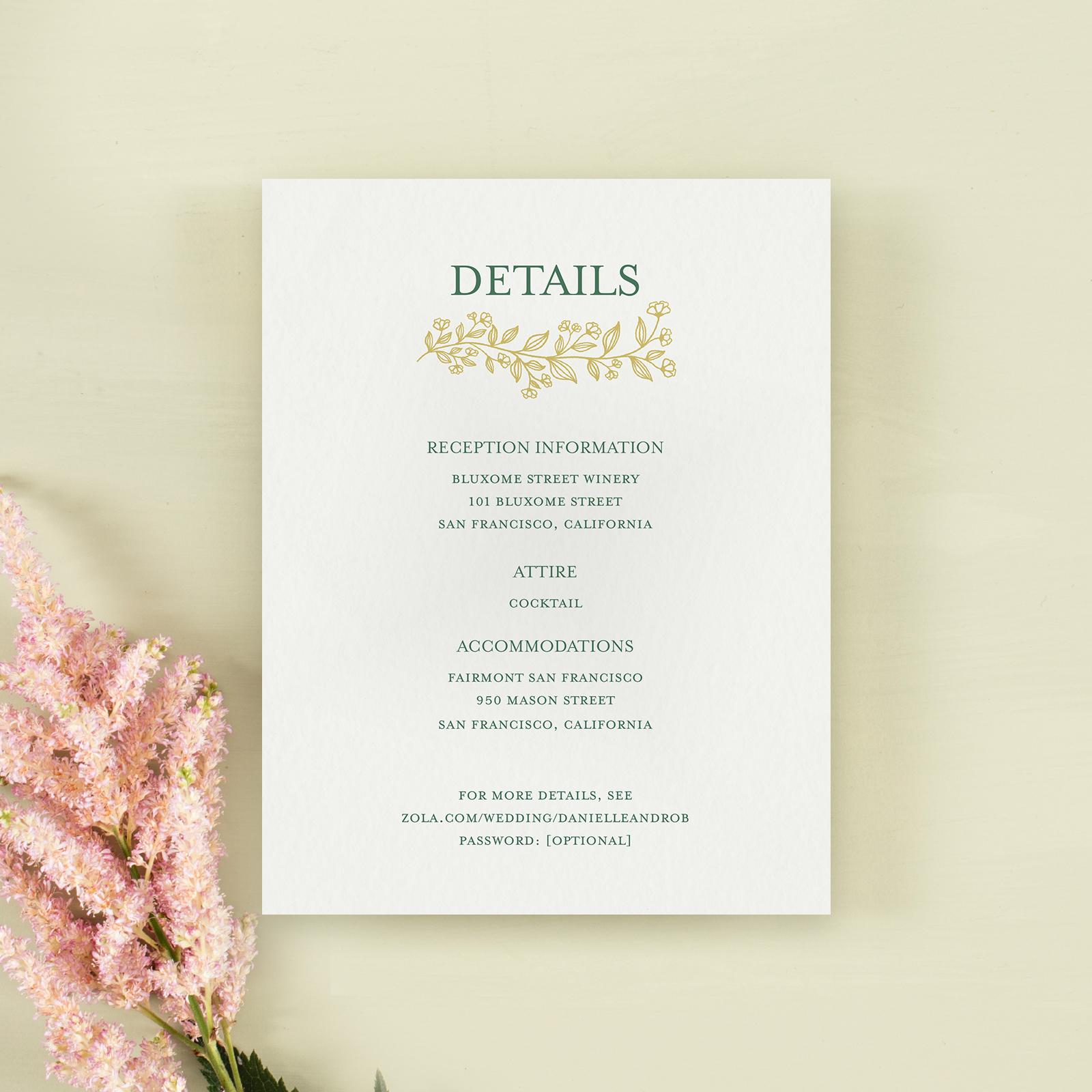 Zola Wedding Enclosure Cards - Kalispell