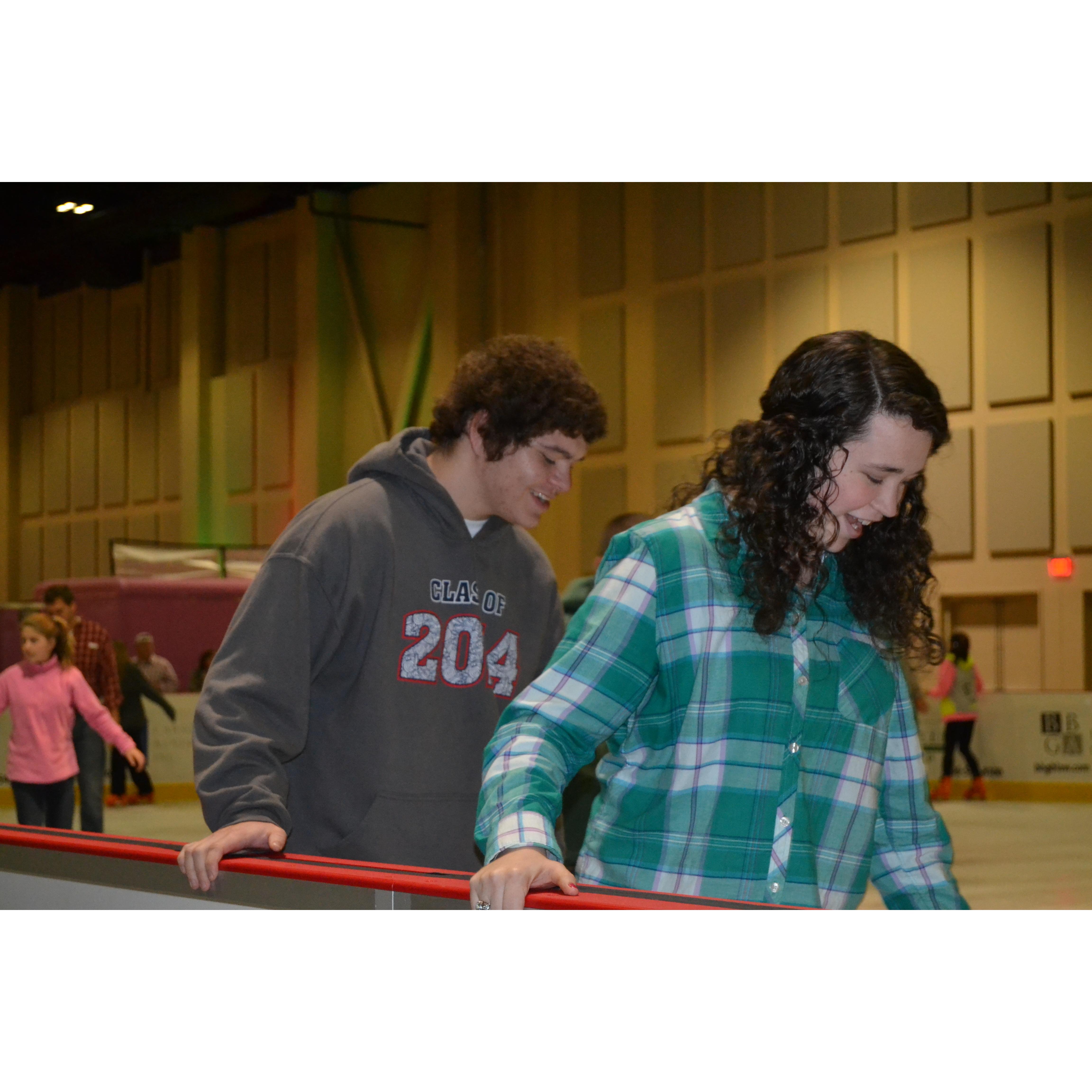 A date night from High School, ice skating at the Classic Center