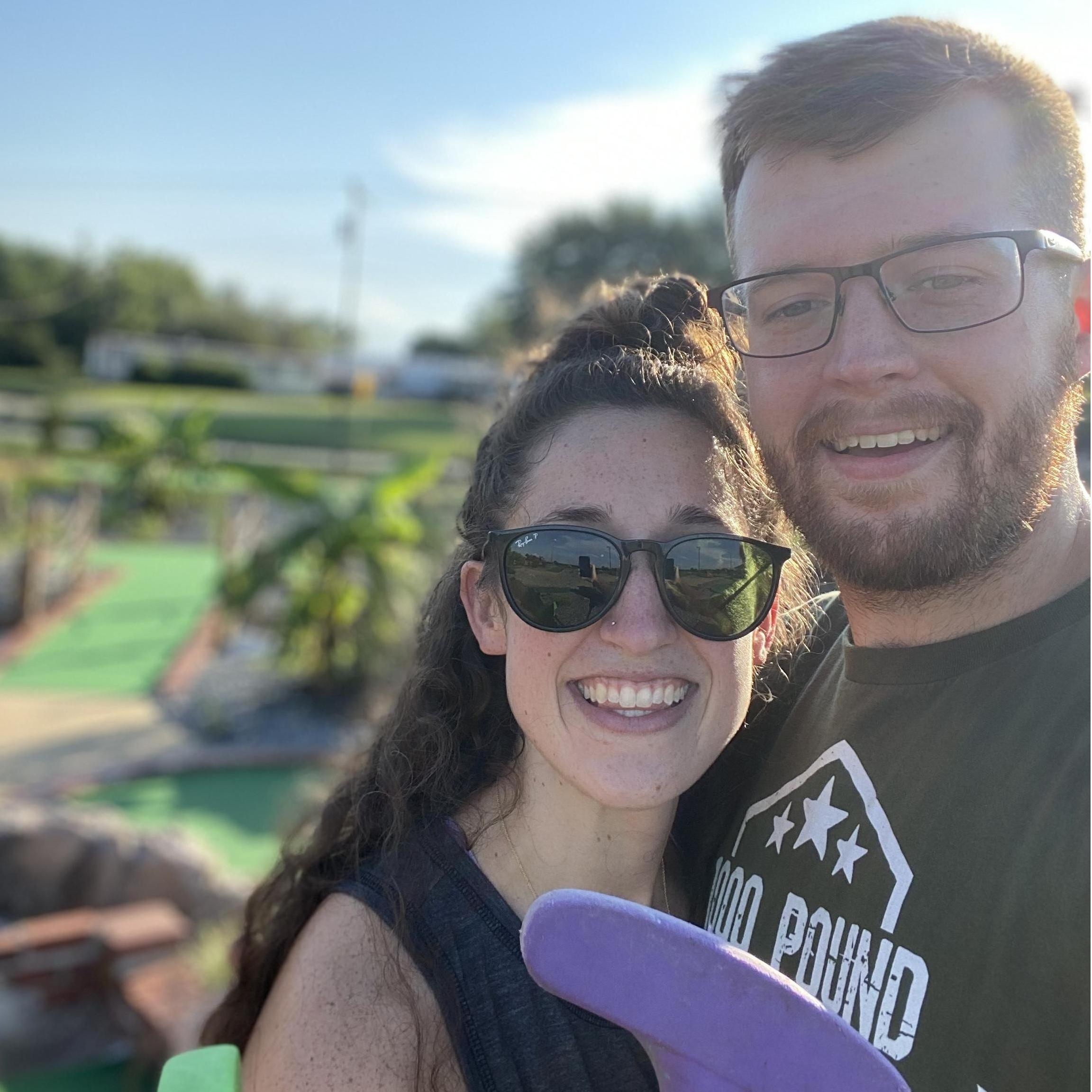 We may or may not have been slightly competitive on the mini golf course! (8/2020)
