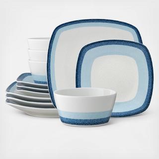 Colorscapes Layers 12-Piece Square Dinnerware Set, Service for 4