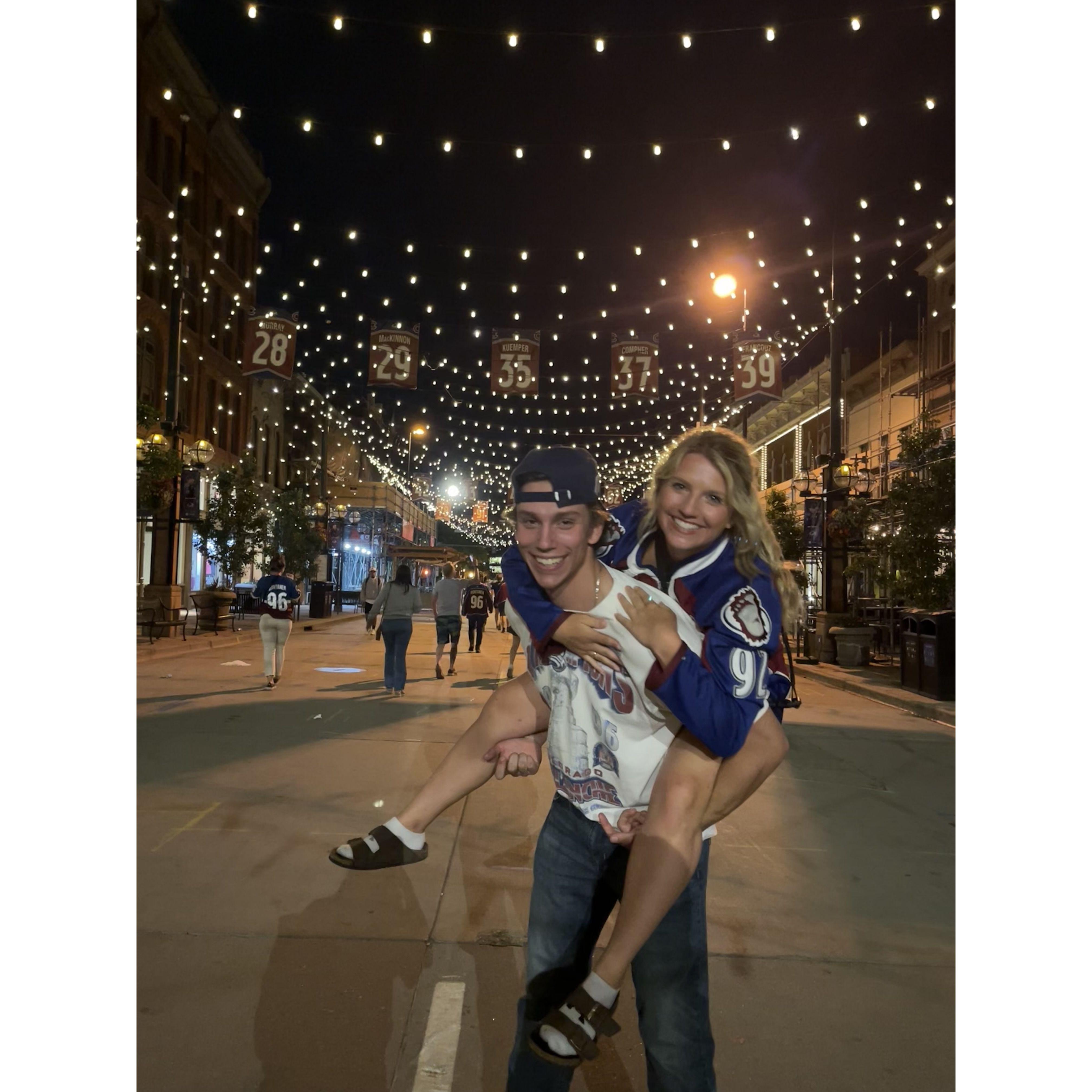 Out in Denver after the Avs won the STANLEY CUP 2022