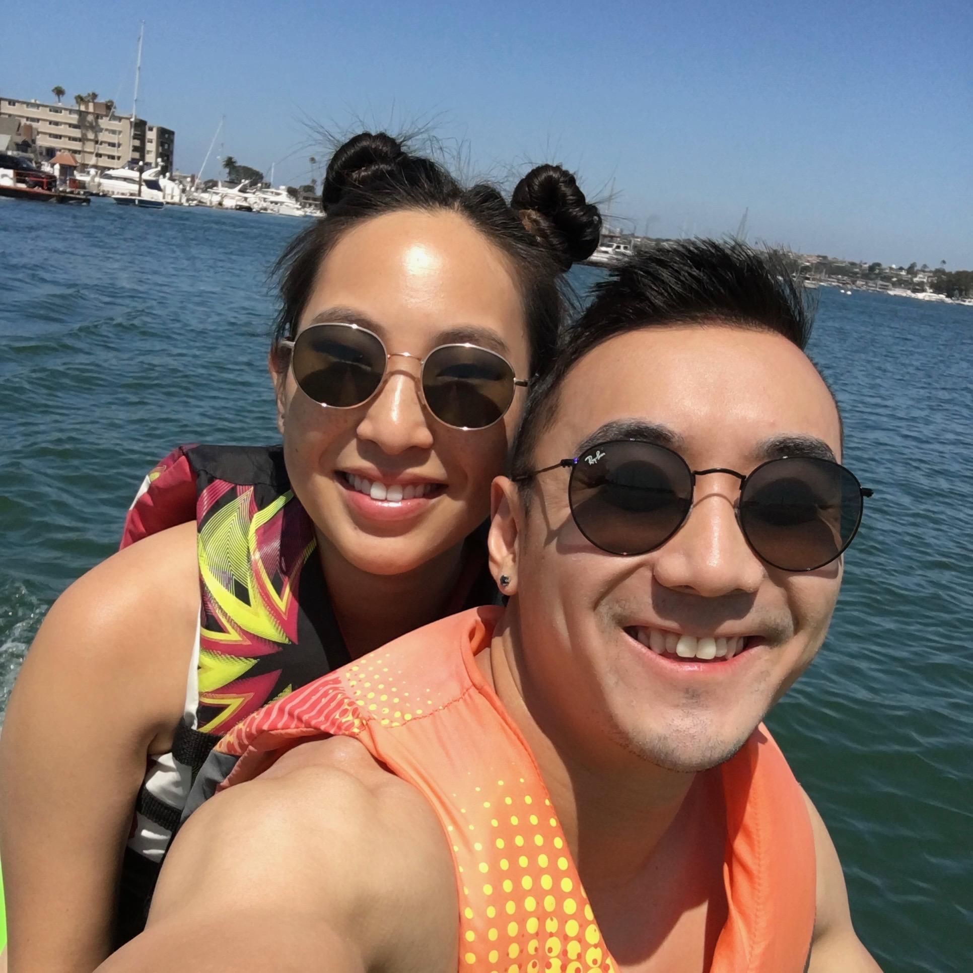 Adventuring together on the Pacific—jet skiing, laughter, and… a little crash!
