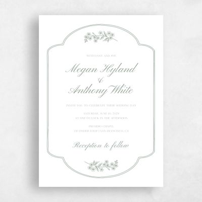 Sage, Green Wedding Invitation - Pino Classic