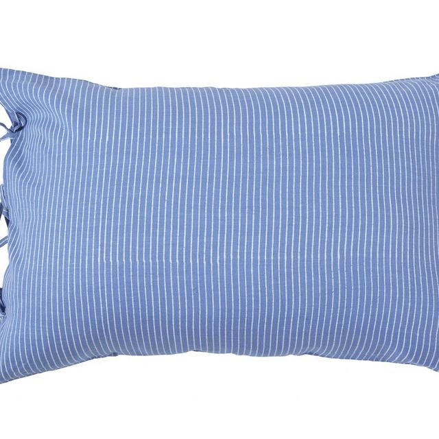 Hand peintes and dyed PINSTRIPE SHAM SET | CORNFLOWER