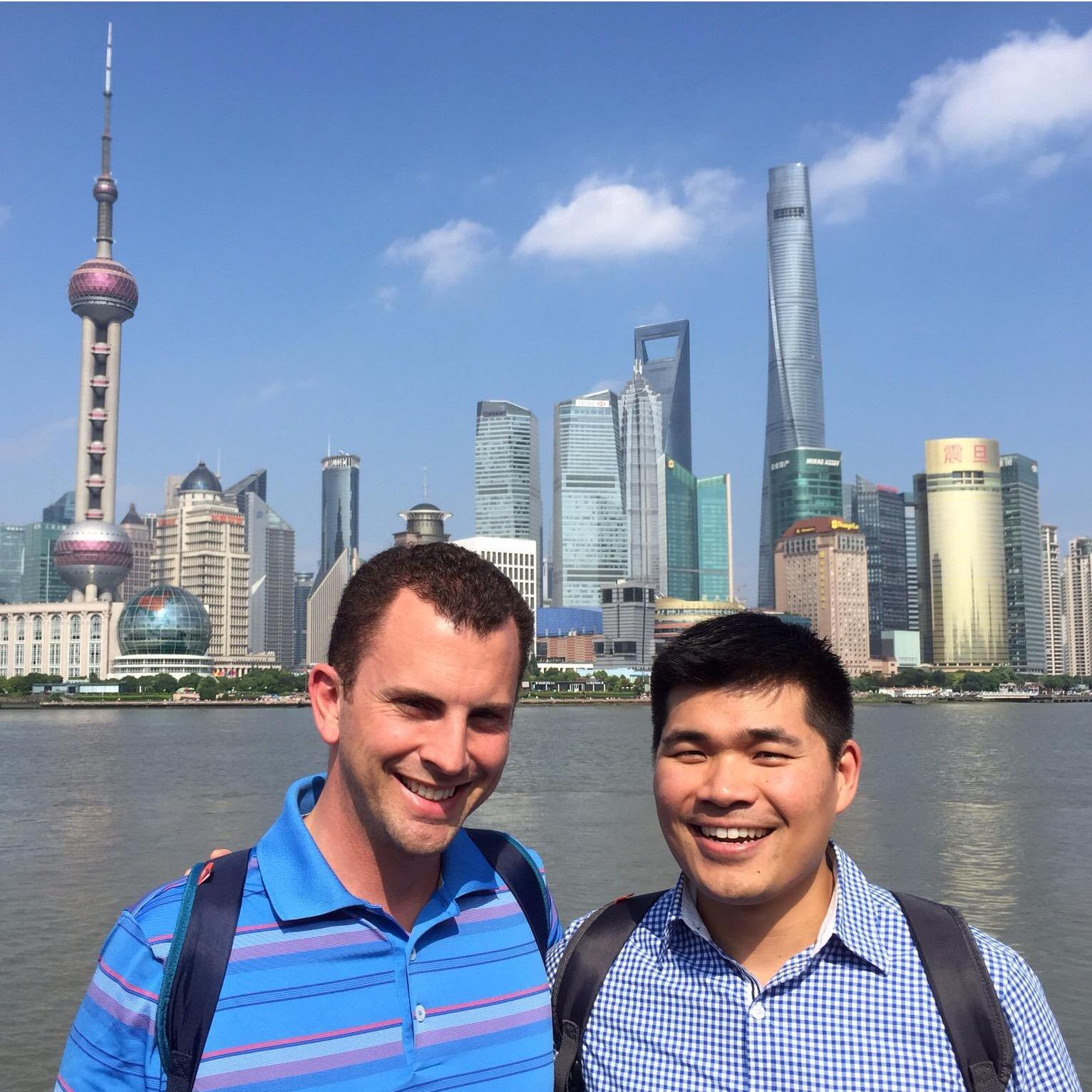 Hanging out in downtown Shanghai
