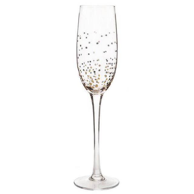 Gold Confetti Champagne Glass