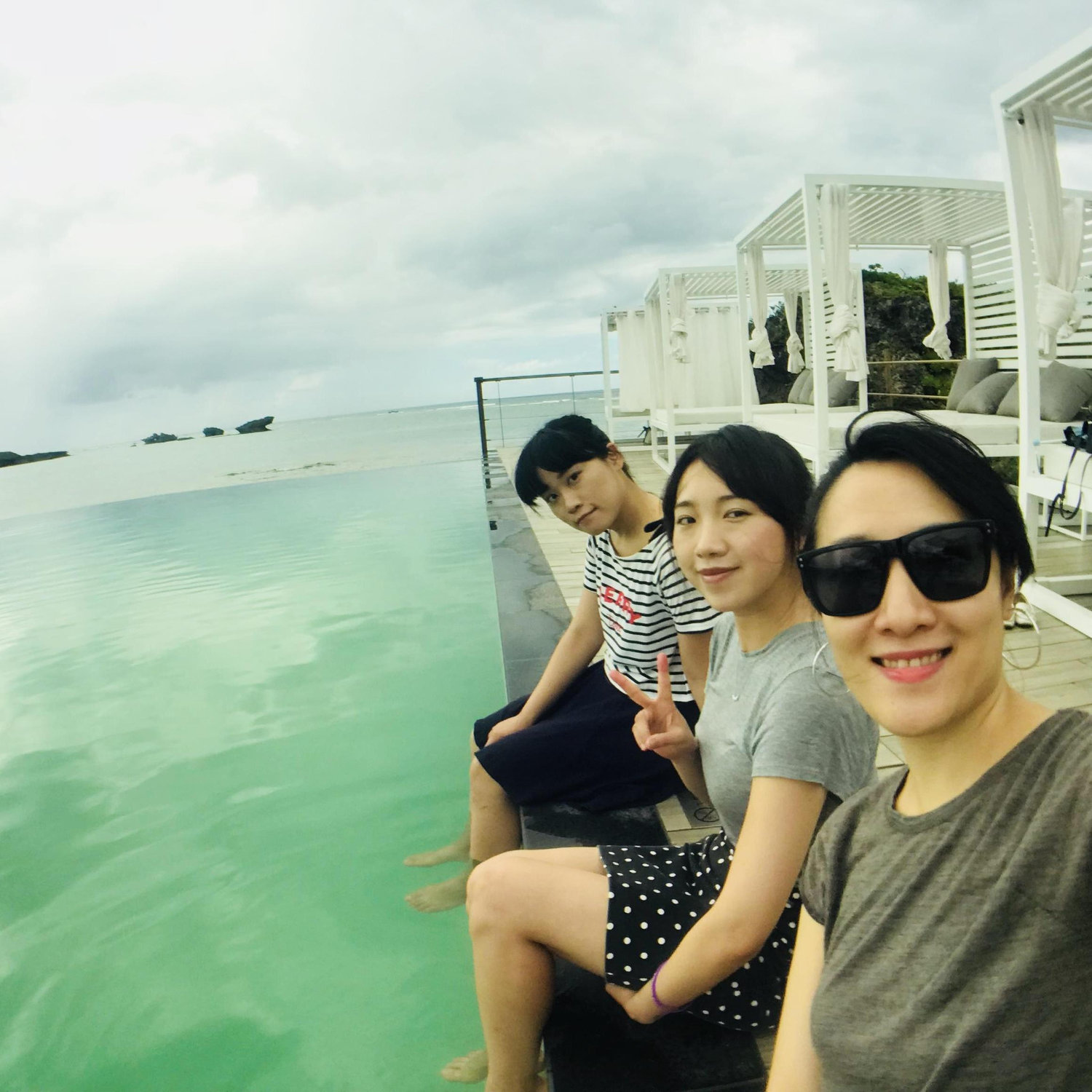 Her bachelorette weekend party! #Okinawa