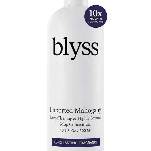 Blyss Mop Soap Imported Mahogany, Floor Cleaner for Mopping, Luxury Scented Mop Soap, LVP Vinyl Laminate and Hardwood Floor Cleaner Solution, Plant Powered Floor Cleaner