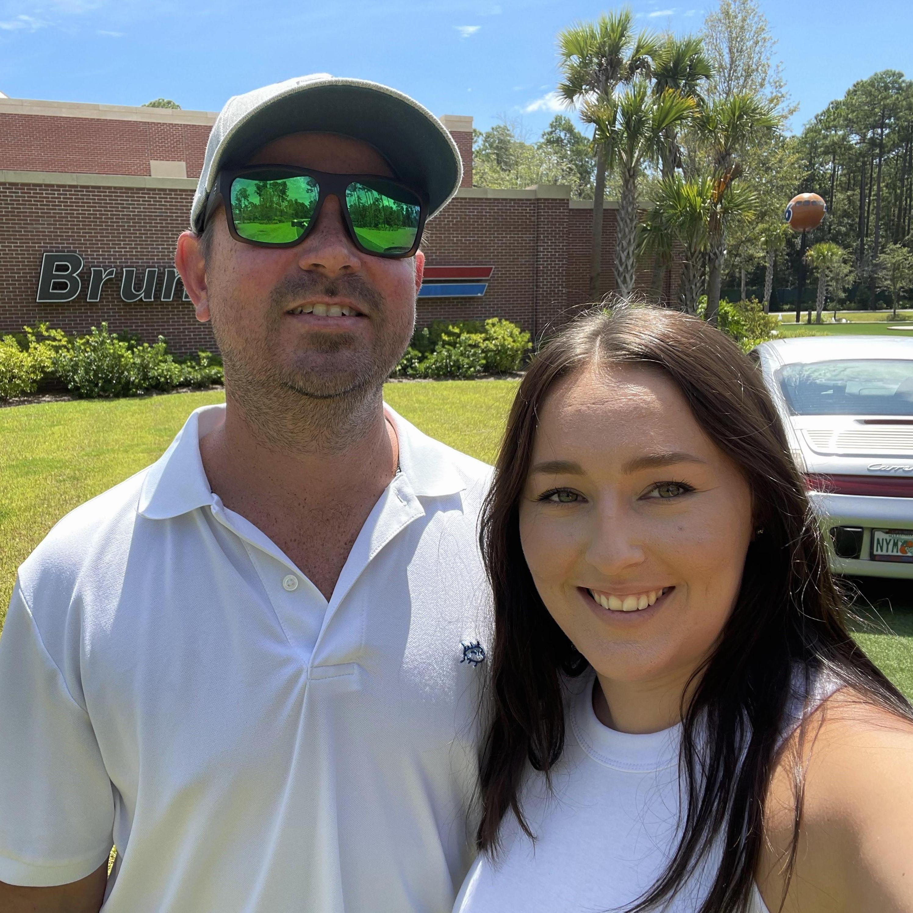 Not only are we both car fans, but we both love Porsches! Here we are at the Brumos collection as new PCA members.
