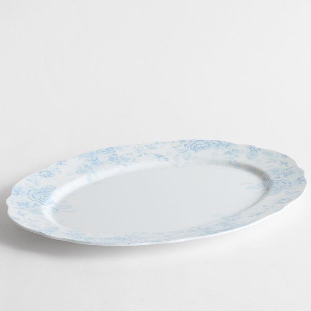 LoveShackFancy Blue Rose Melamine Serving Platter