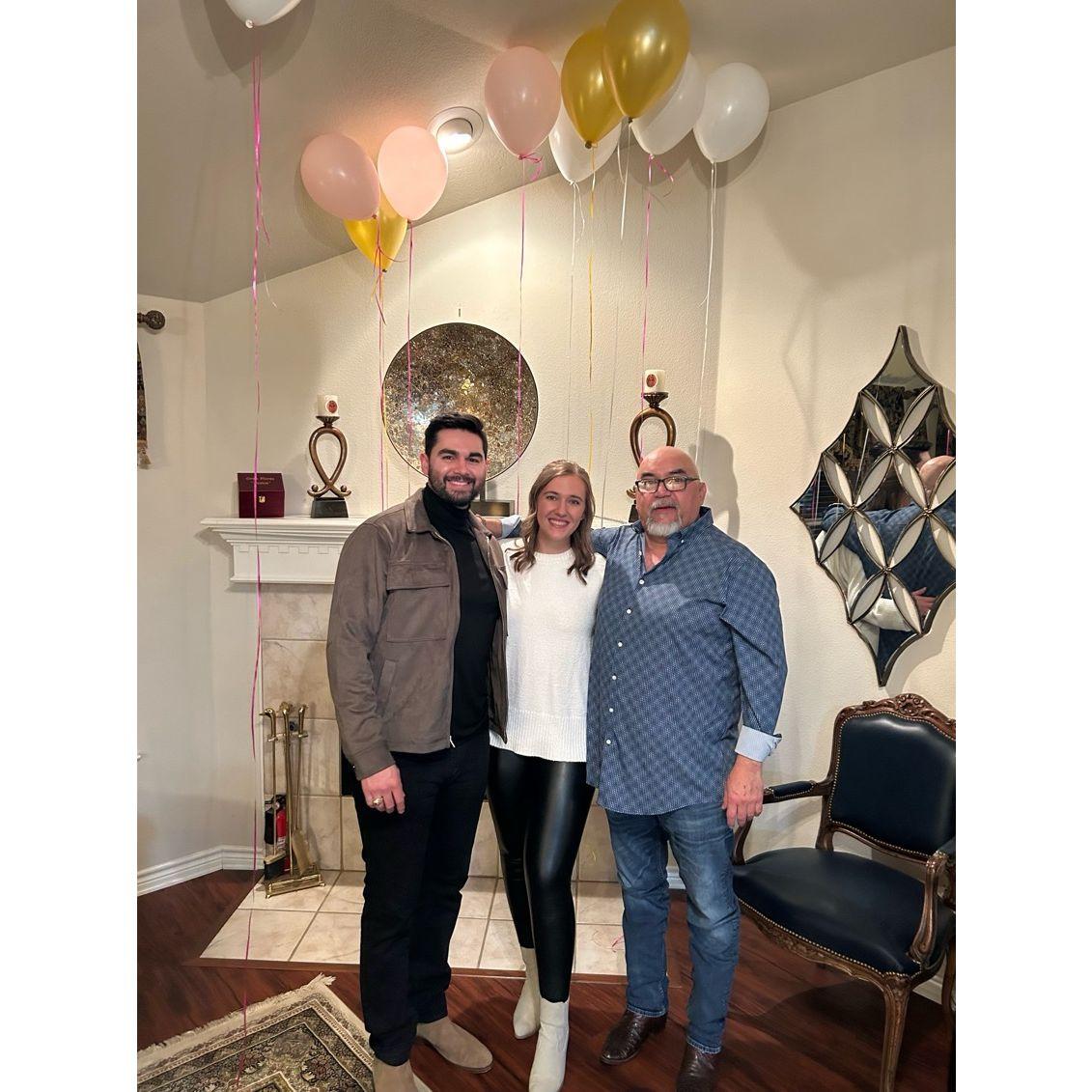 Our second engagement party with David's family after we moved to Texas!