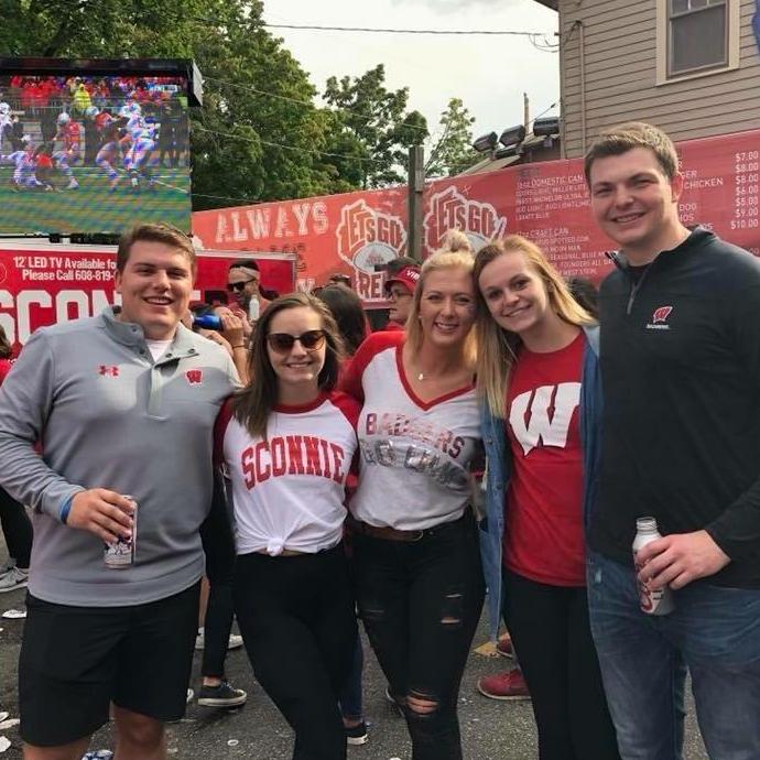 Watching Badger Football with great friends