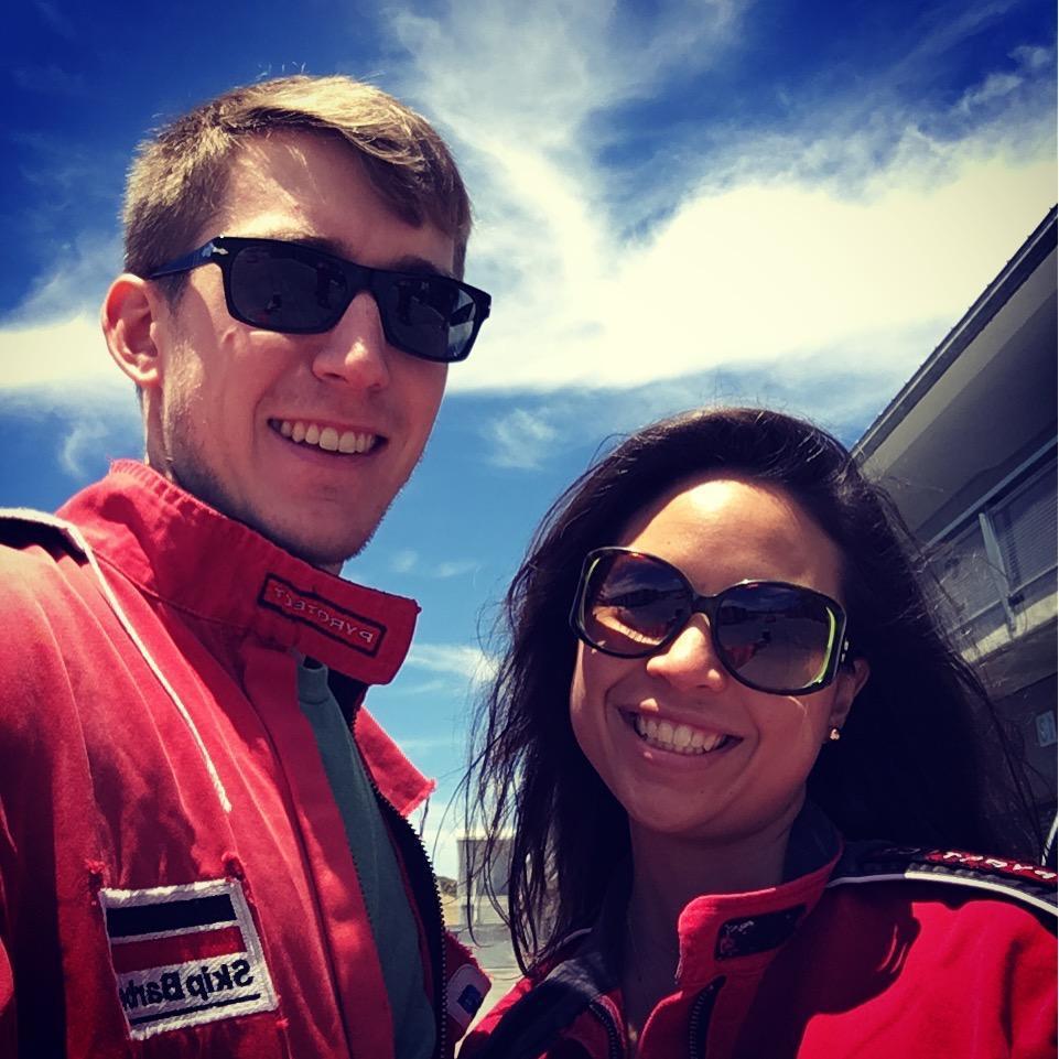 Race car driving school. Guess who won.