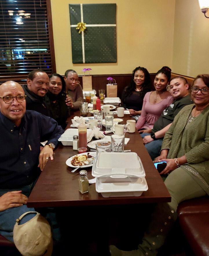 Trung, meeting Kristin's family for the first time in Michigan.