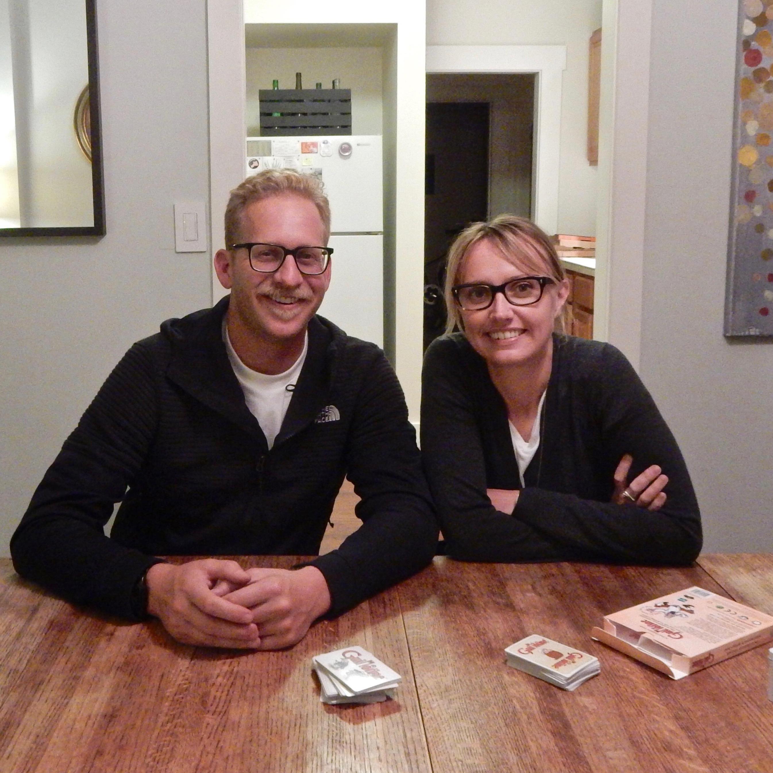 Playing the card game Guillotine with "the twinnies", Tiff's Mom and Aunt Eileen.