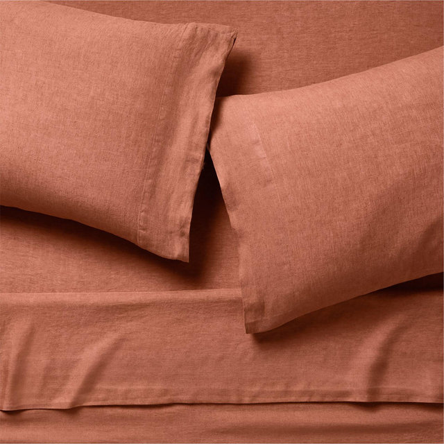 Aire Natural EUROPEAN FLAX ™-Certified Linen Copper Full Bed Sheet Set
