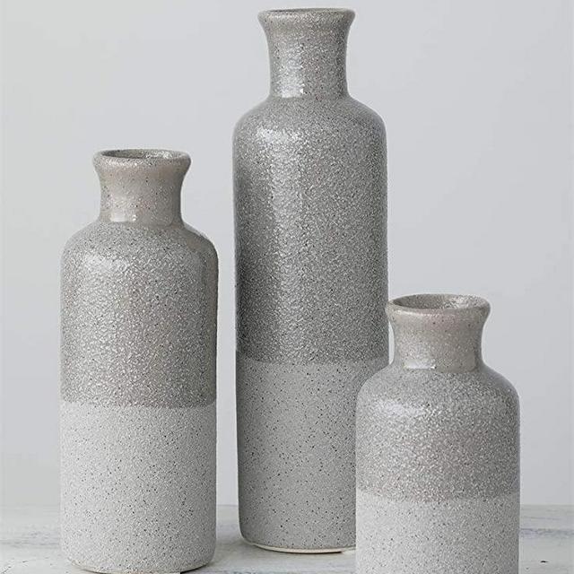 Sullivans Ceramic Vase Set, Rustic Home Décor, Set of 3 Vases