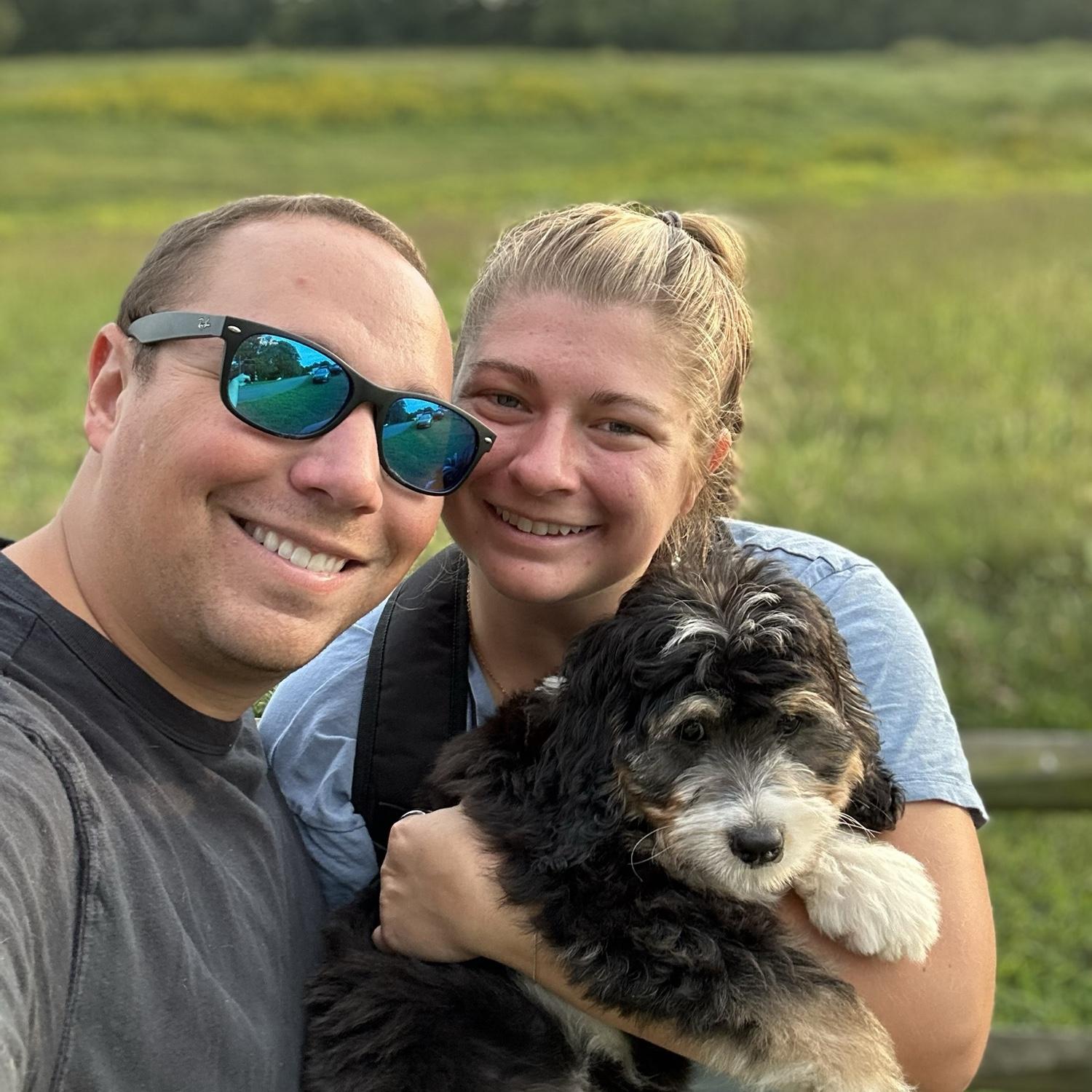 We bought our first puppy together!