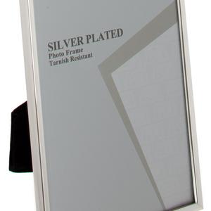 Viceni Silver Plated Thin Edge Photo Frame, 4 by 6-Inch