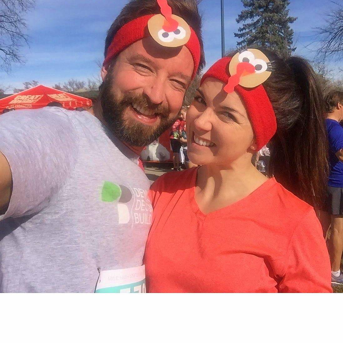 Running the annual "Turkey Trot" for charity in Denver, CO (Nov. 2017)