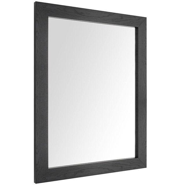 Ruomeng Wall Mirror Rectangle Decorative Mirror 12" x 16" for Entryway, Bedroom, Living Room, Black